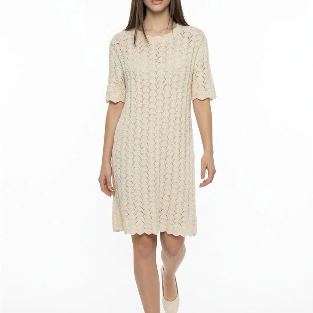 a new day Cream Crochet Knit Midi Dress - Picture 1 of 1